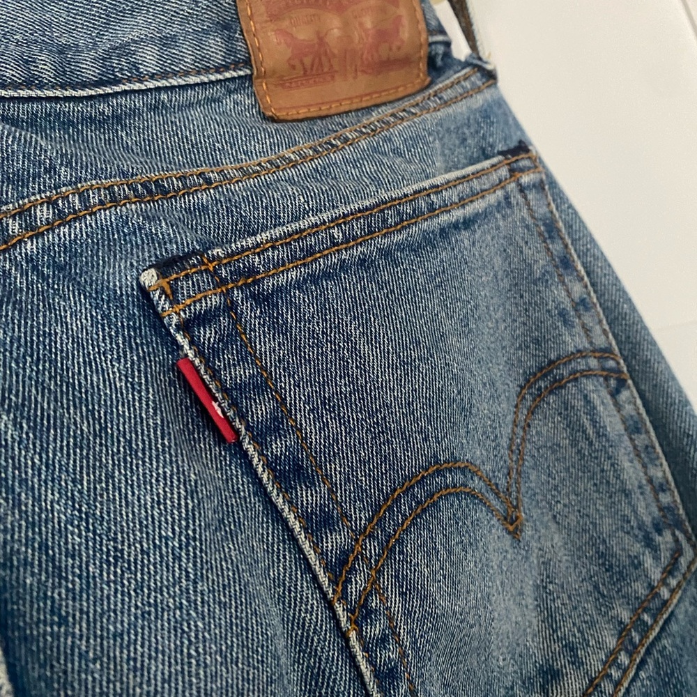 Levi's Blue Denim Jeans with White and Red Label